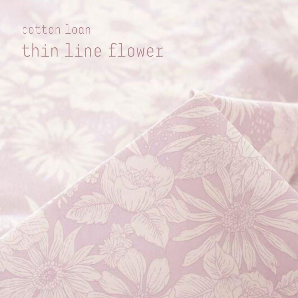 [ åȥ ] 饤եcotton loanthin line flowerå٥ԥ󥯡7058-3