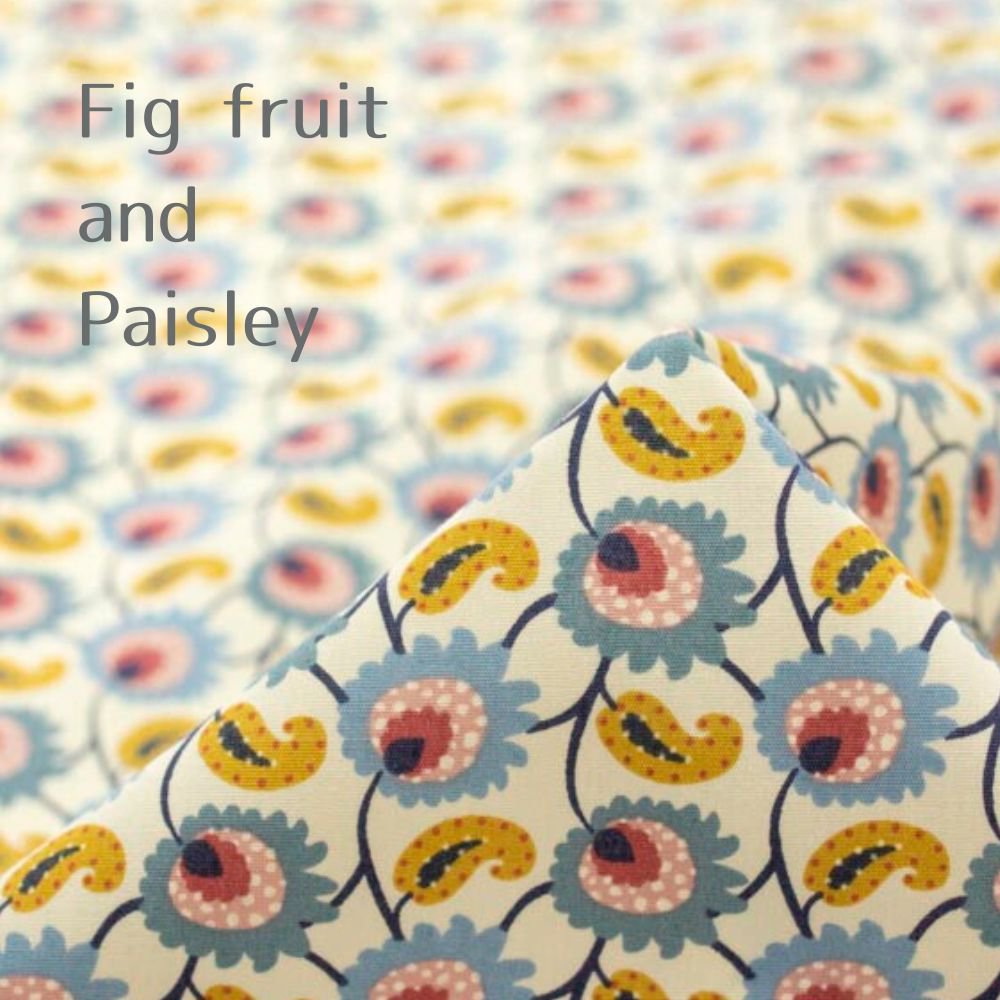 [ åȥ֥ ] ̼¤ȥڥ꡼cotton broadclothfig fruit and paisleyåå֥롼ߥޥ󥿡8105-2