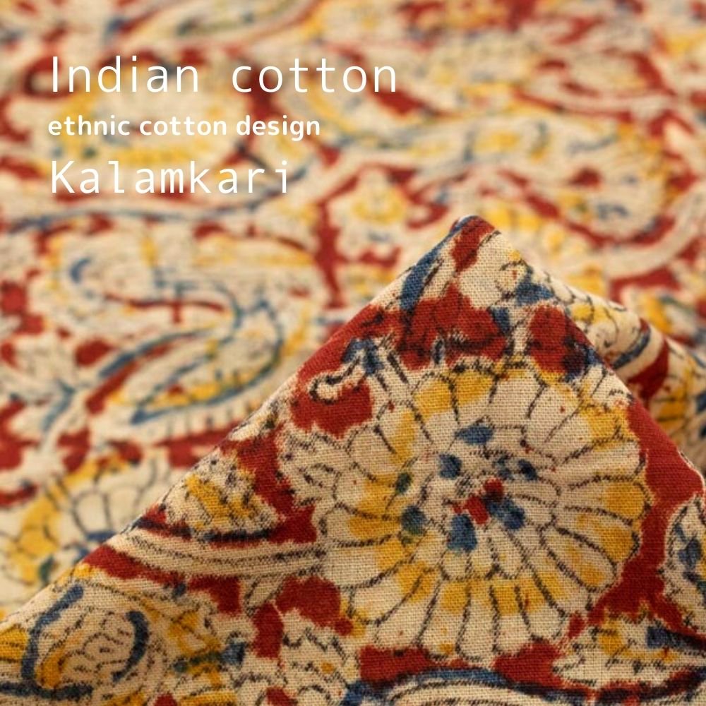 Υåȥϥ˥ååȥ󥫥५ǥIndian cottonethnic cotton kalamkari designååɡINDIA-85