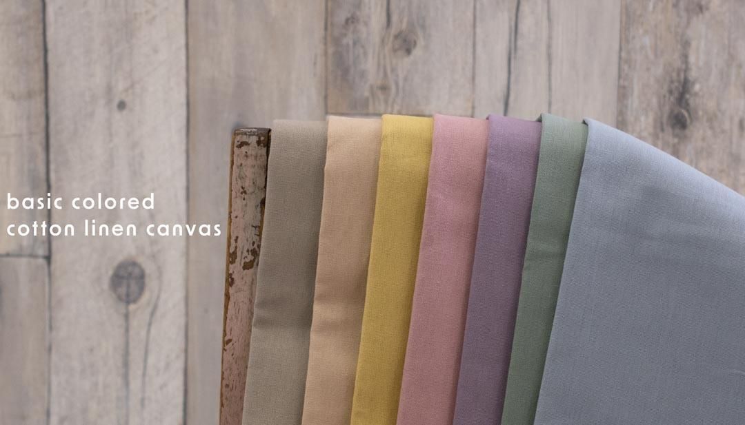 群言堂　リネンキャンバス薄荷(はっか) グレー ベーシックカラーコットンリネンキャンバス | ココアグレー