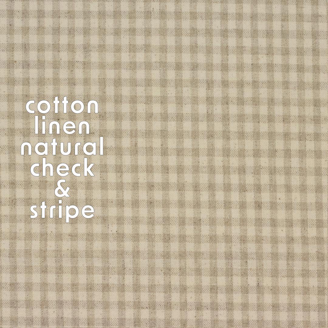 [ cotton linen ] natural C/L check & stripe｜ナチュラルコットンリネン｜チェック＆ストライプ｜スモール｜8146-2