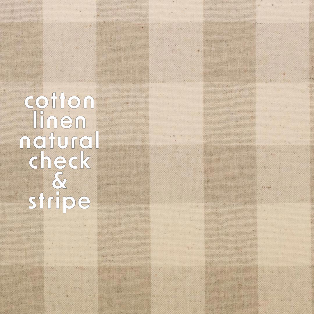 [ cotton linen ] natural C/L check & stripe｜ナチュラルコットンリネン｜チェック＆ストライプ｜ラージ｜8146-5