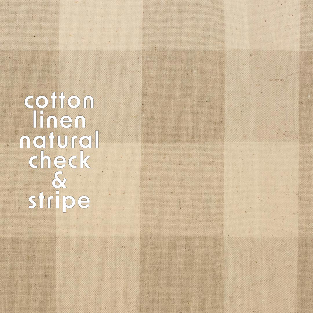 [ cotton linen ] natural C/L check & stripeåʥ륳åȥͥååȥ饤סåӥå8146-6