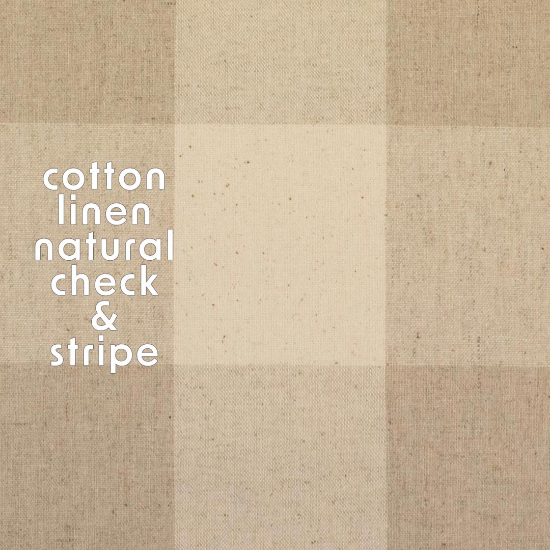 [ cotton linen ] natural C/L check & stripe｜ナチュラルコットンリネン｜チェック＆ストライプ｜ブロック｜8146-7