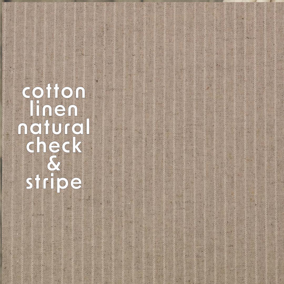 cotton linen ] natural C/L check & stripe｜ナチュラルコットン