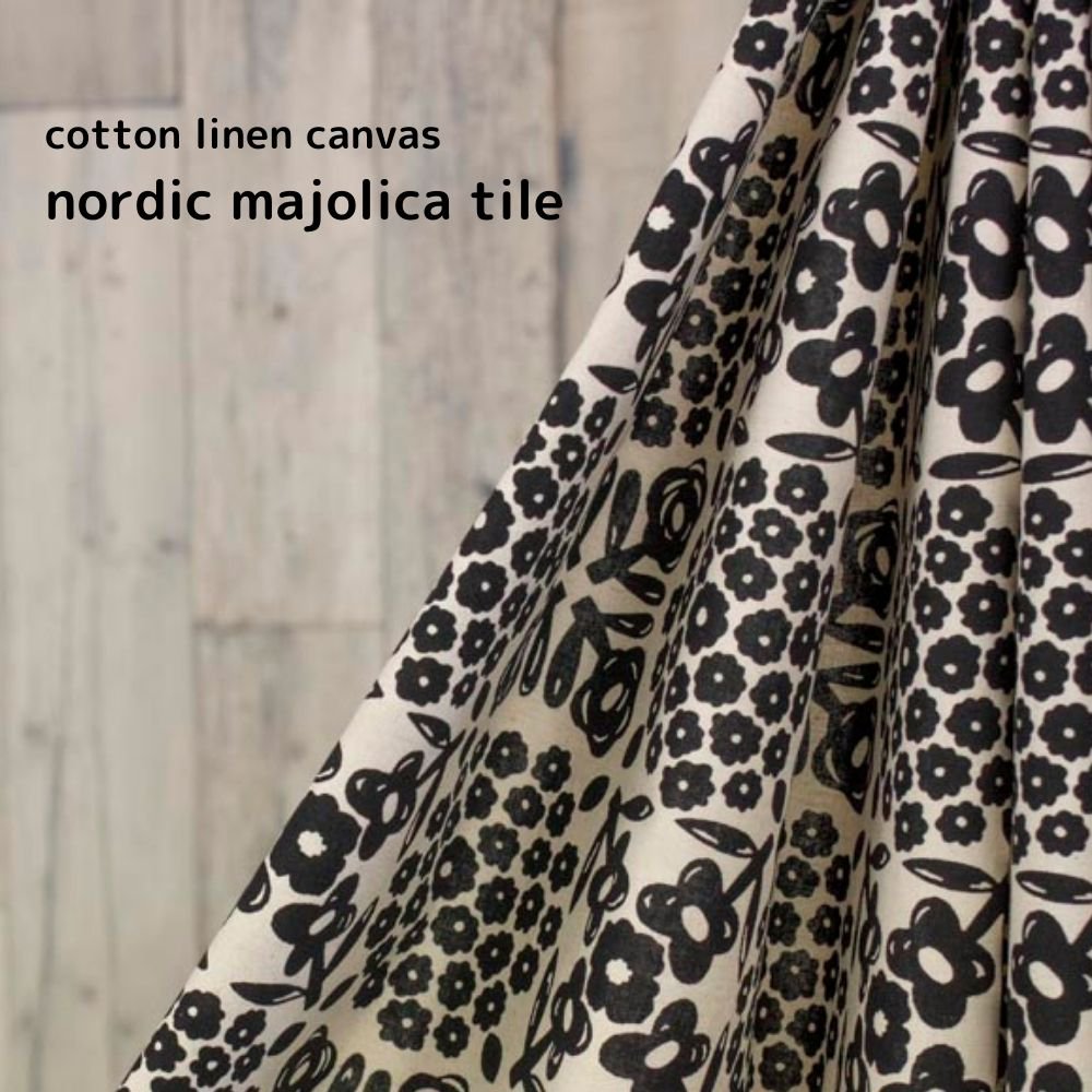 [ åȥͥ󥭥Х ] ޥꥫcotton linen canvasnordic majolica tileåʥߥ֥å8145-1