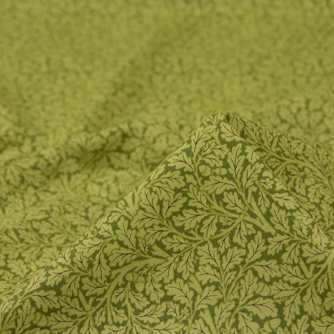 [ cotton sheeting ] MORRIS MEADOW | ACORN | MODA社｜col.fennel green｜6186-204