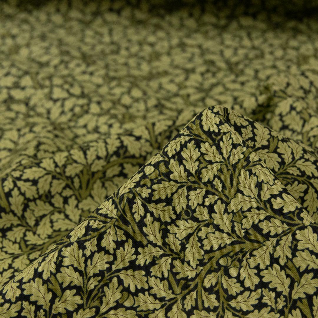 [ cotton sheeting ] MORRIS MEADOW | ACORN | MODA社｜col.damask black｜6186-205
