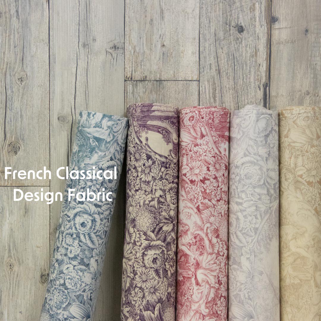 [ COTTON ] French Classical Design Fabric｜コットンシーチング｜ダークレッド｜8157-3 -  【キジキジ】布・生地の通販｜北欧風デザインなどいろいろな生地をお買い得に｜kiji-kiji｜