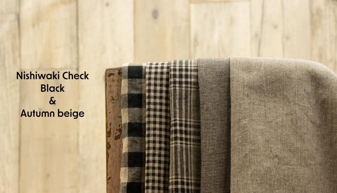 cotton linen】西脇で織られたコットンリネンのモノトーン