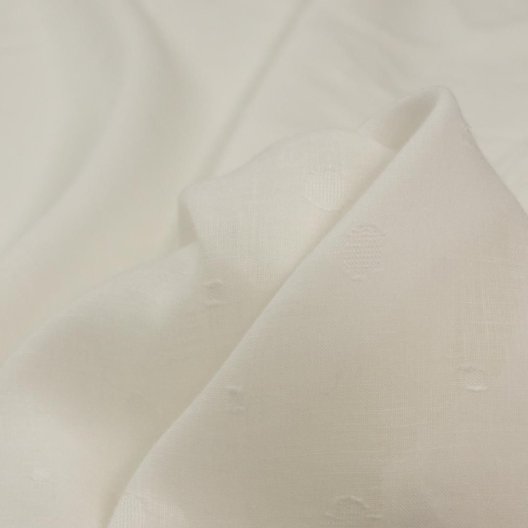 ポジャギ　128×70 ホワイトリネン　No.209 ⬜︎ COTTON TWILL FRONT PLEATED DETAIL SHIRT(S White): power of