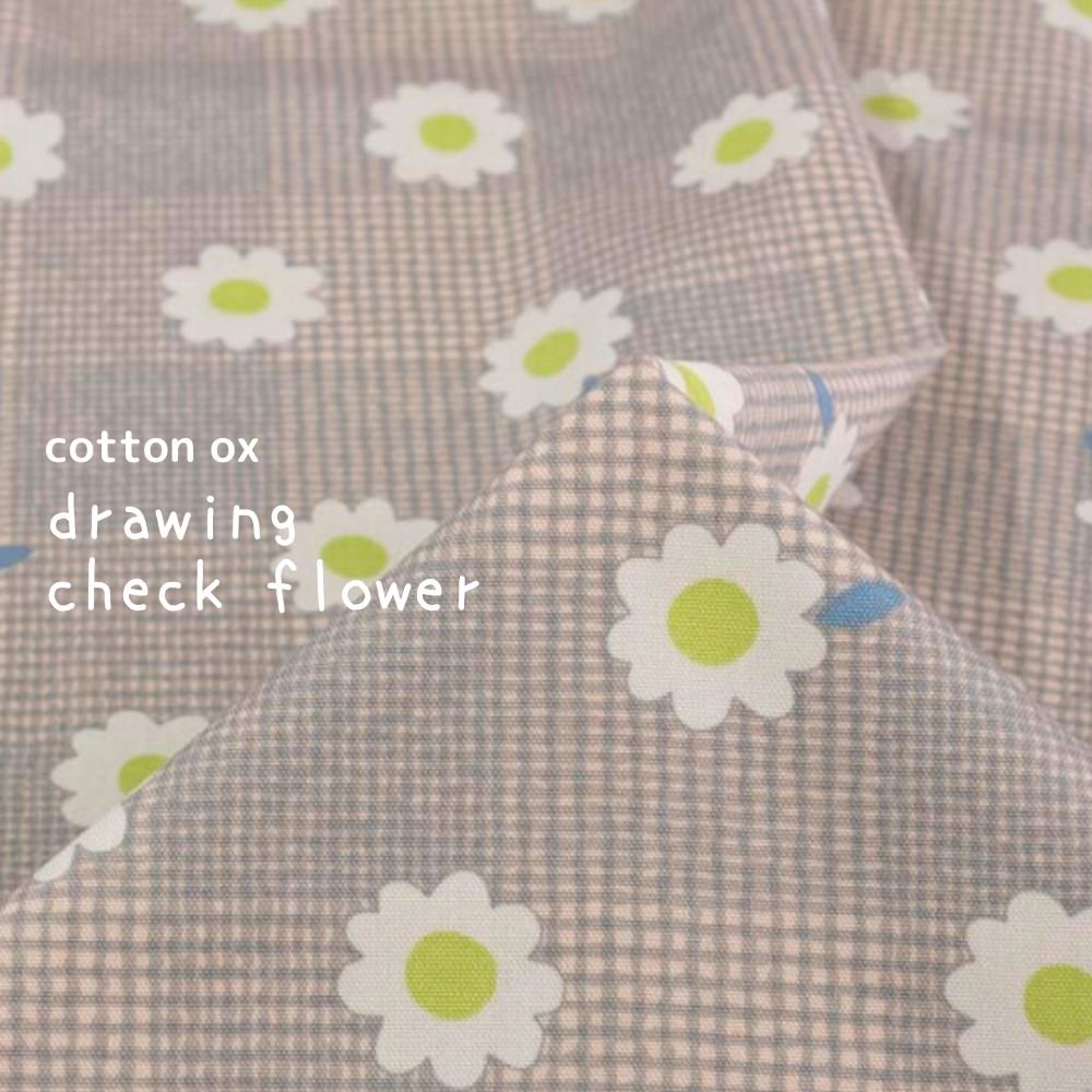 [ åȥ󥪥å ] ɥ󥰥åեcotton oxdrawing check flowerå॰졼å8173-12