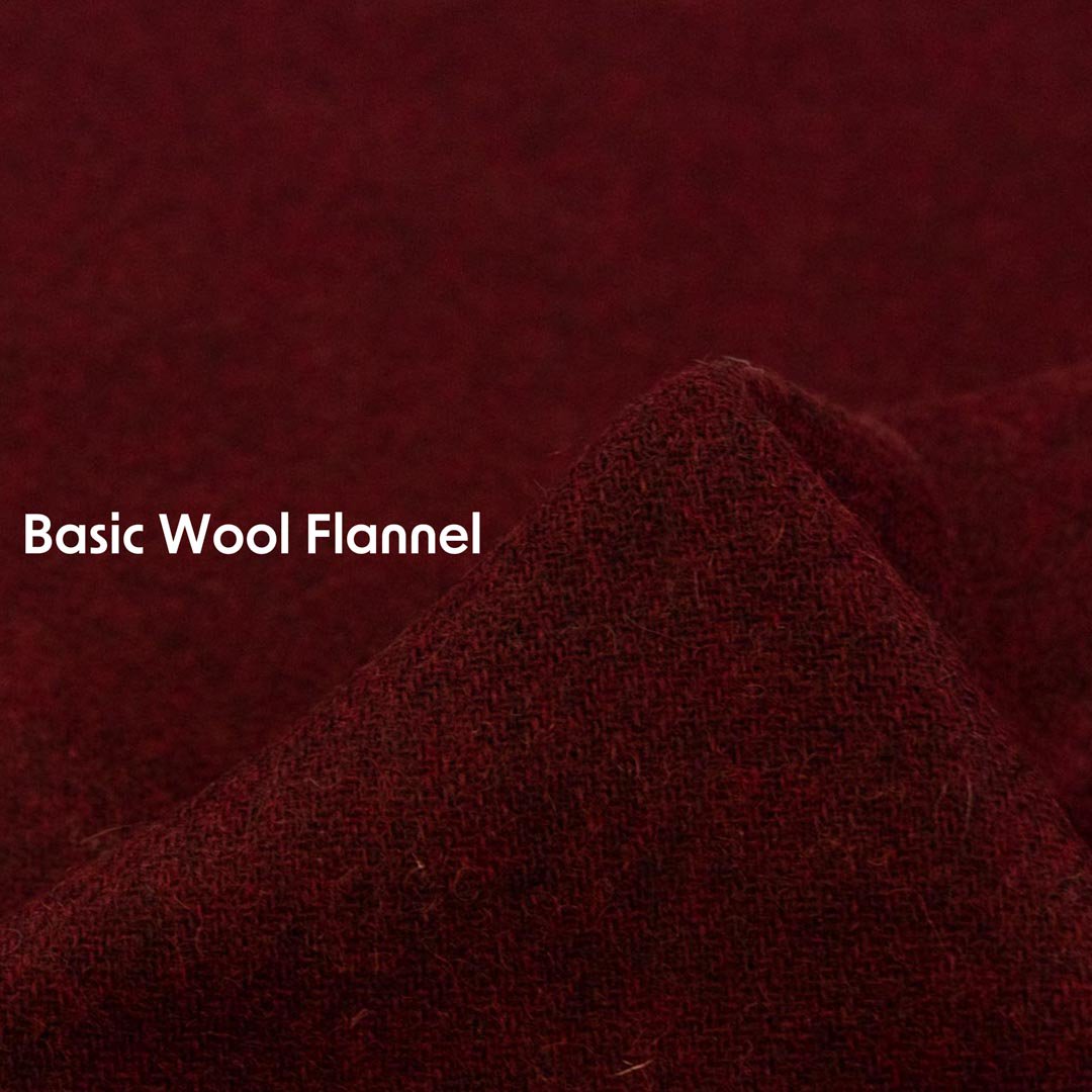 [ WOOl ] Basic Wool Flannel｜ベーシックウールフラノ｜トップフラノ｜ボルドー｜8185-6