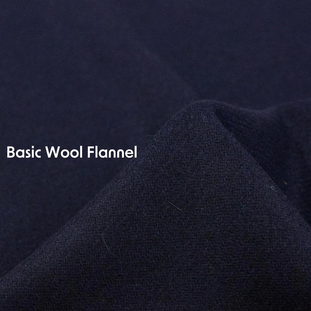 [ WOOl ] Basic Wool Flannel｜ベーシックウールフラノ｜トップフラノ｜ネイビー｜8185-8