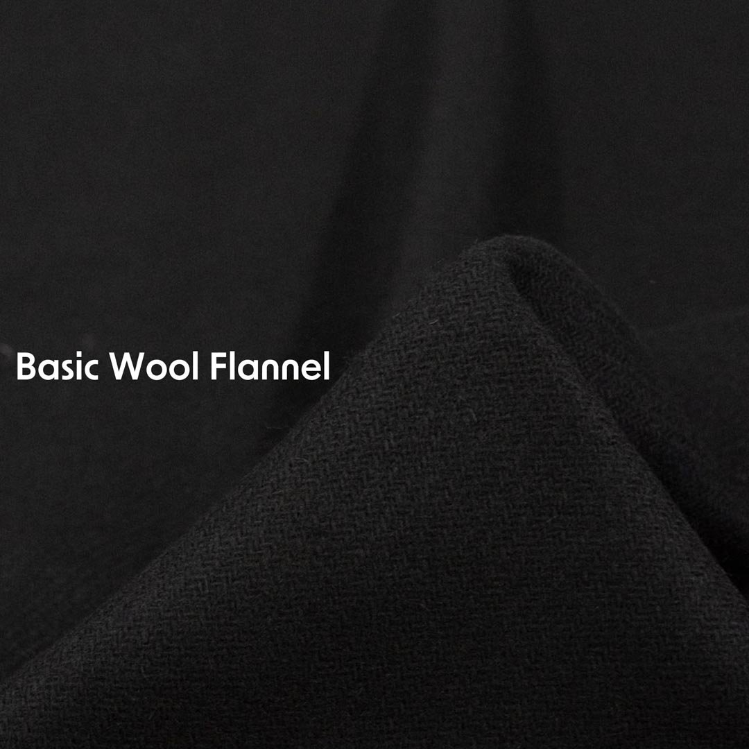 [ WOOl ] Basic Wool Flannel｜ベーシックウールフラノ｜トップフラノ｜ブラック｜8185-9