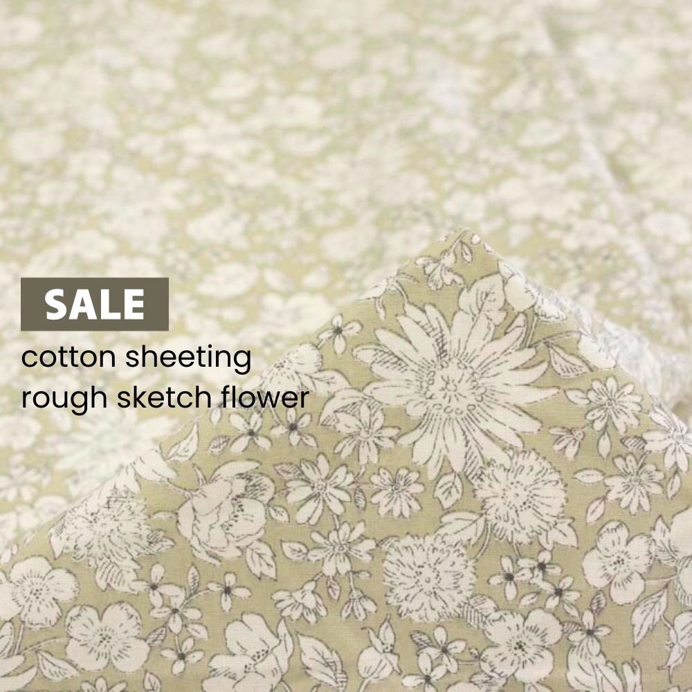 [ sale ][ åȥ󥹥 ] եåեcotton sheetingrough sketch floweråॻ8239-11