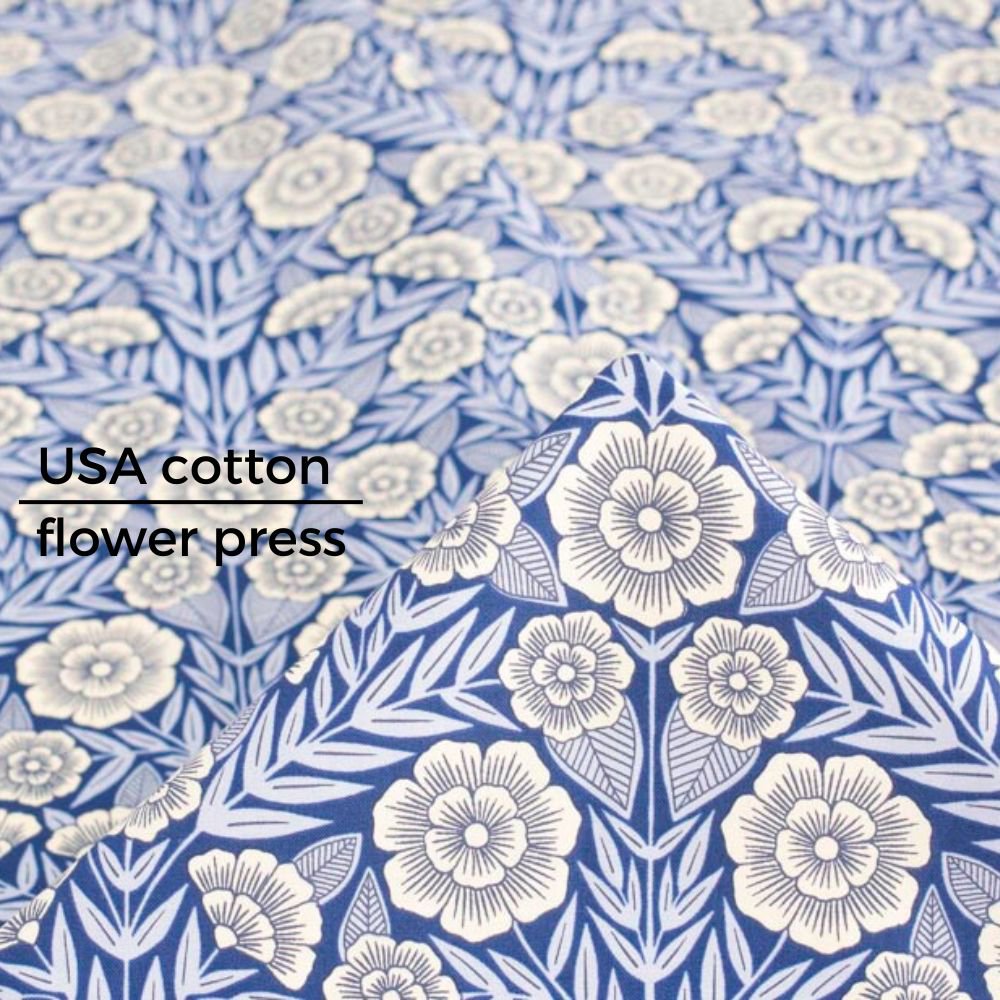 [ USA cotton ] flower pressåեץ쥹MODAҡåͥӡ8244-2
