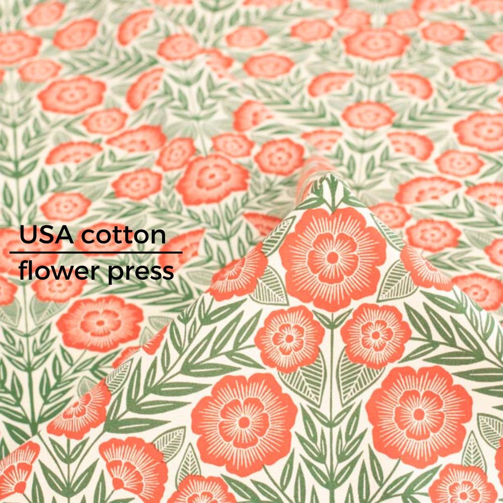 [ USA cotton ] flower pressåեץ쥹MODAҡåեۥ磻ȡߥåɡ8244-3
