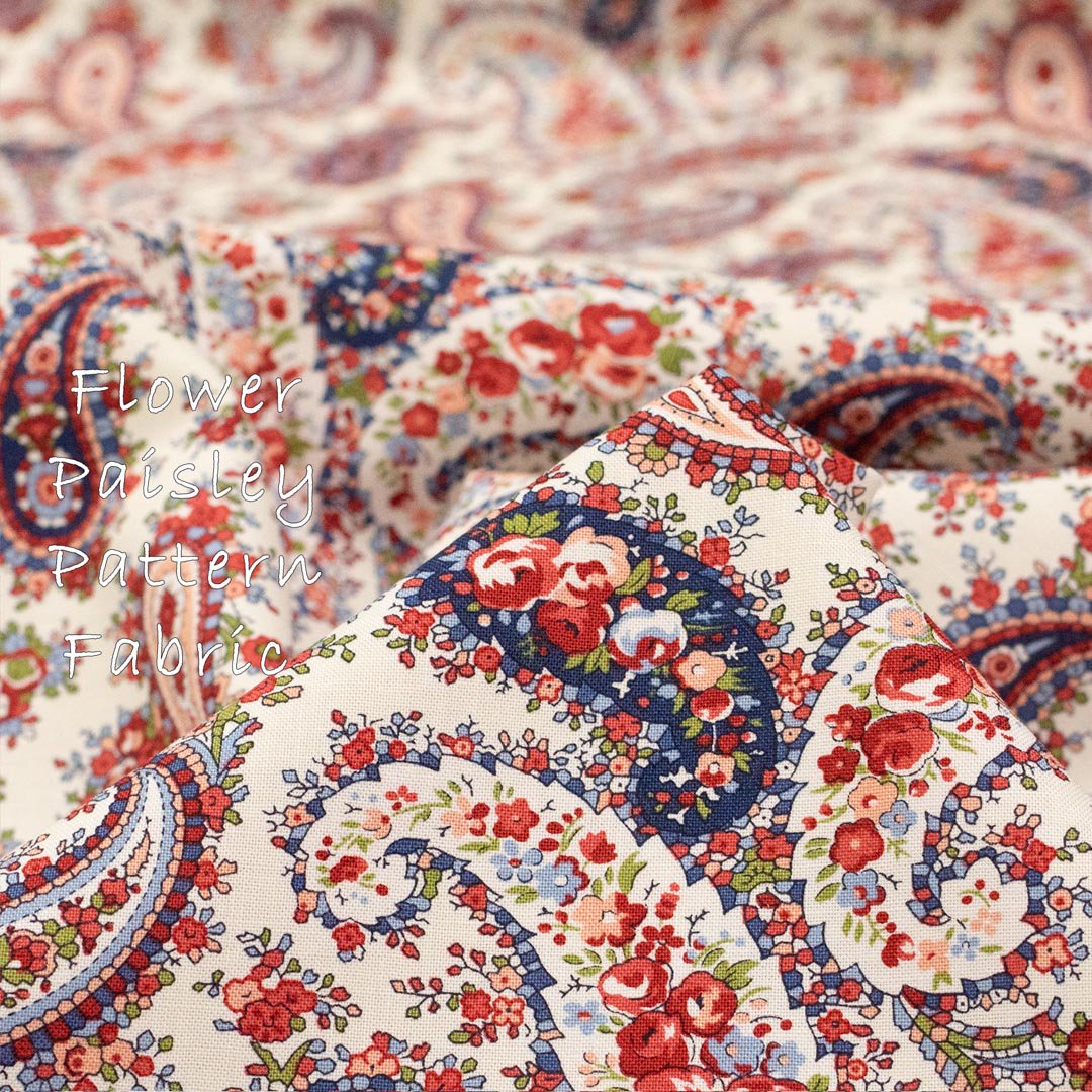 [ USA cotton ] Flower Paisley Pattern Fabric åեڥ꡼ѥե֥åååȥ󥷡󥰡åۥ磻ȡ8262-1