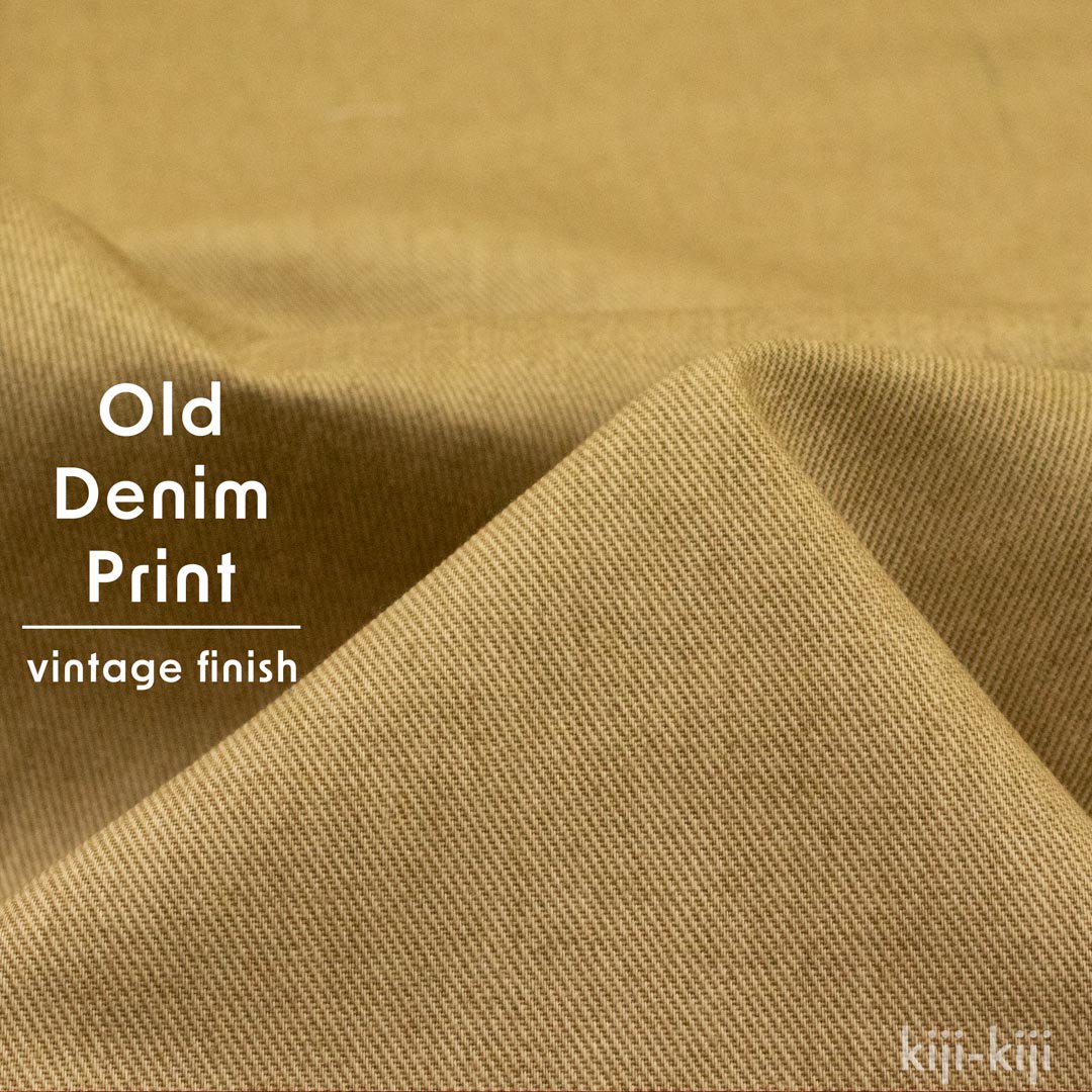 [ コットン ] Old Denim Print-vintage finish｜オールドデニムプリント｜ヴィンテージフィニッシュ｜ベージュ｜8272-8