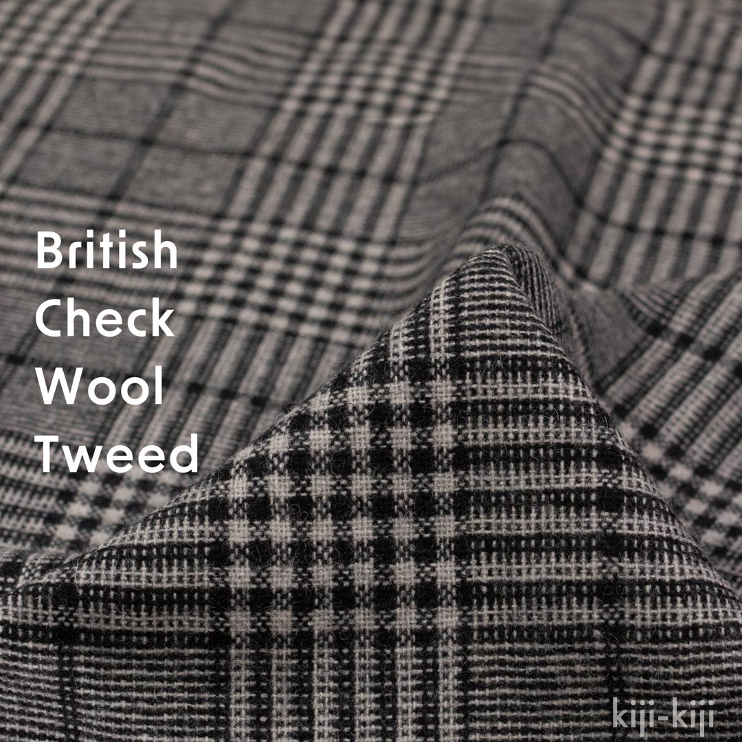 [sale][ WOOl ] British Check Wool Tweedå֥ƥååĥɡå饤ȥ졼8182-11