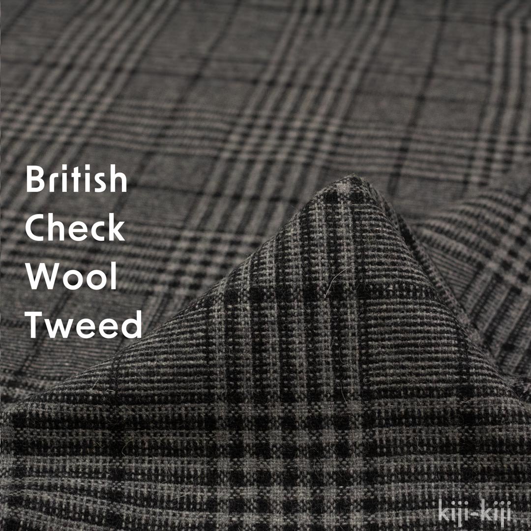 [sale][ WOOl ] British Check Wool Tweedå֥ƥååĥɡå졼8182-12