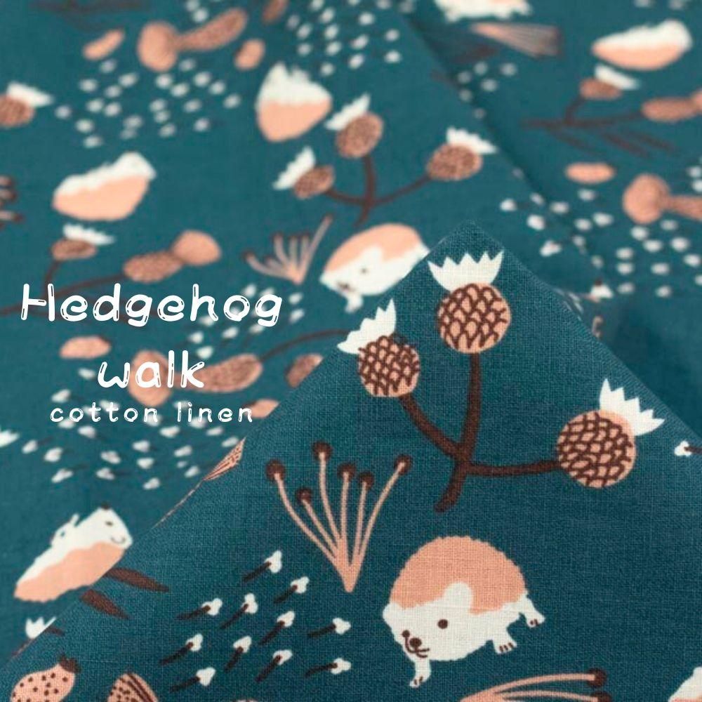 コットンリネン ] ハリネズミのおさんぽ｜cotton linen