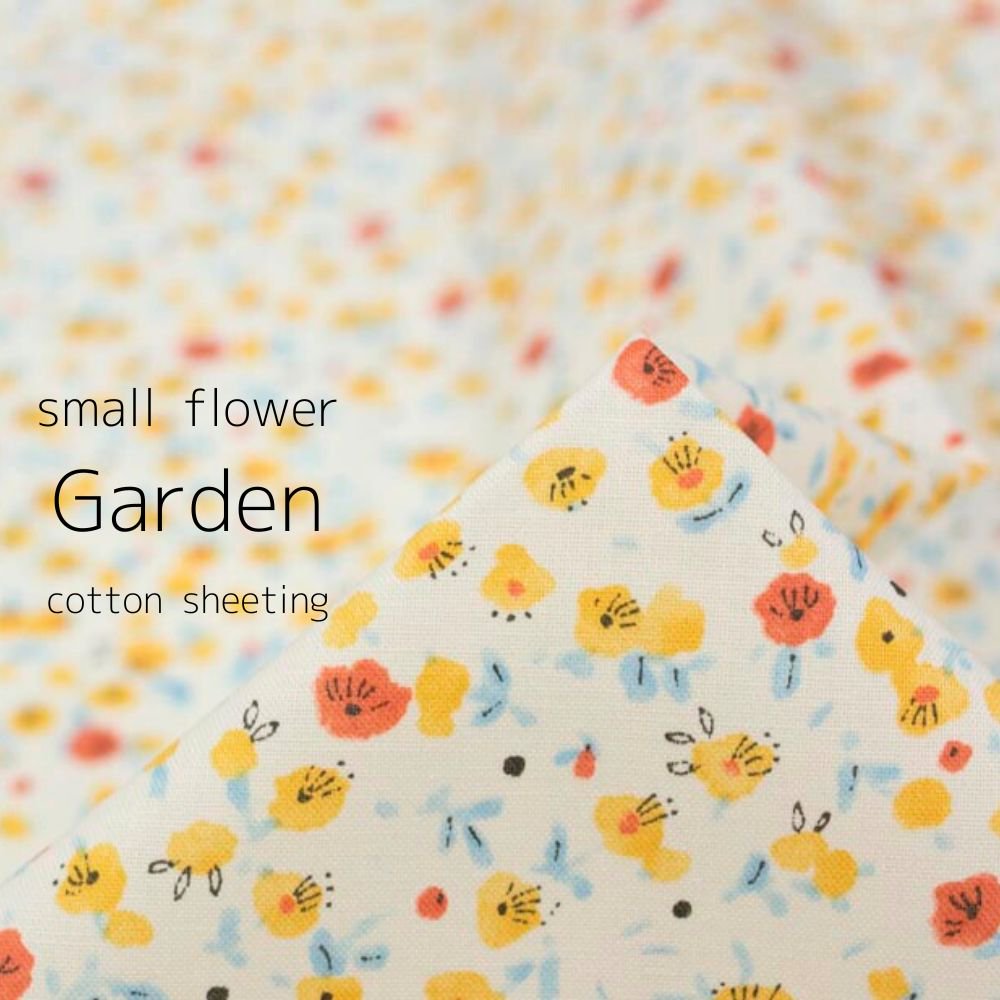 [ åȥ󥷡 ] ⡼եǥcotton sheetingsmall flower gardenåեۥ磻ȡߥץꥳåȡ9027-1