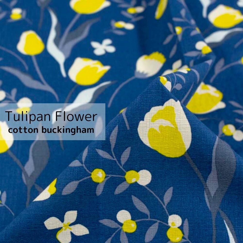 [ åȥХå󥬥 ] 塼 եcotton buckinghamTulipan Floweråͥӡ9046-4