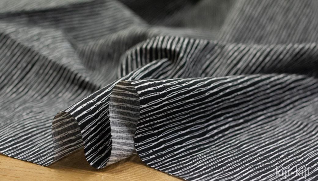 しましまです。 コットン shima shima stripe | ホワイト - 【キジキジ】布