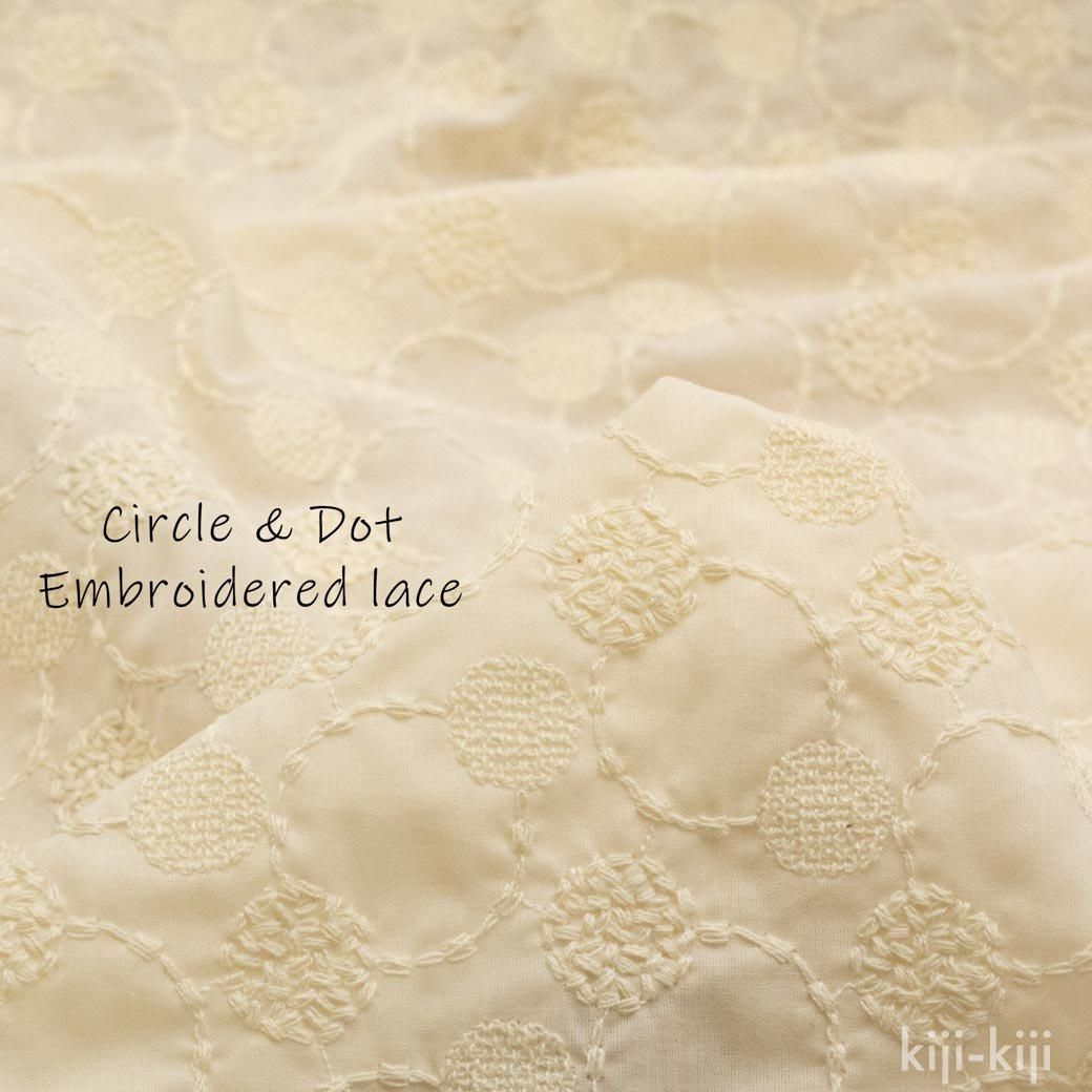 circle & dot embroidered laceå֥꡼졼60ܥɽå9070-2