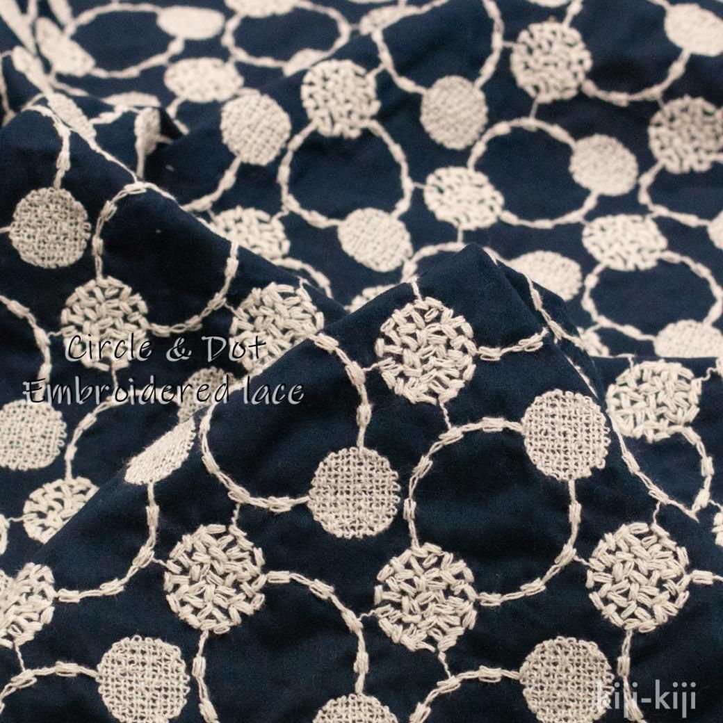 circle & dot embroidered laceå֥꡼졼60ܥɽåͥӡ9070-3