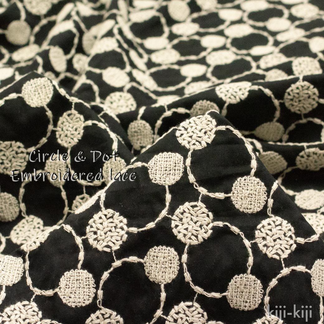 circle & dot embroidered laceå֥꡼졼60ܥɽå֥å9070-4