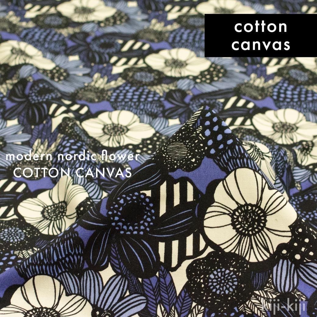 [ åȥ󥭥Х ] Υǥåեmodern nordic flower COTTON CANVASå󥶥ʥȡ8260-7