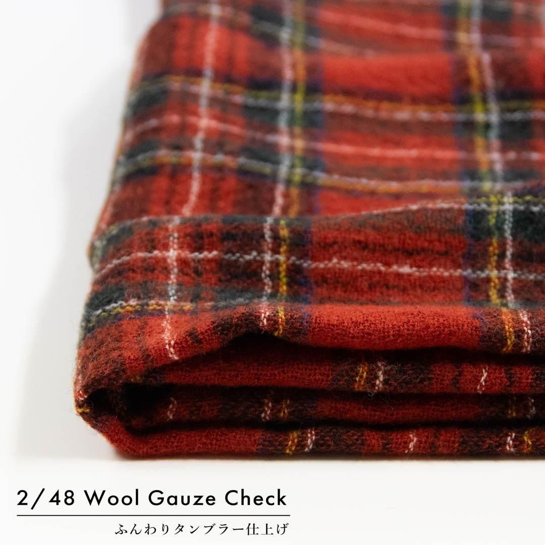 <img class='new_mark_img1' src='https://img.shop-pro.jp/img/new/icons59.gif' style='border:none;display:inline;margin:0px;padding:0px;width:auto;' />[  ] Wool Gauze Check2/48å֥顼å㡼Brick Red 9231-1