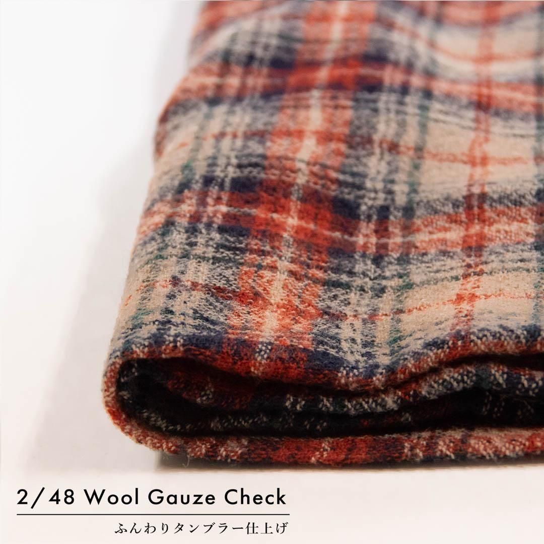 <img class='new_mark_img1' src='https://img.shop-pro.jp/img/new/icons59.gif' style='border:none;display:inline;margin:0px;padding:0px;width:auto;' />[  ] Wool Gauze Check2/48å֥顼å㡼Mushroom beige9231-5