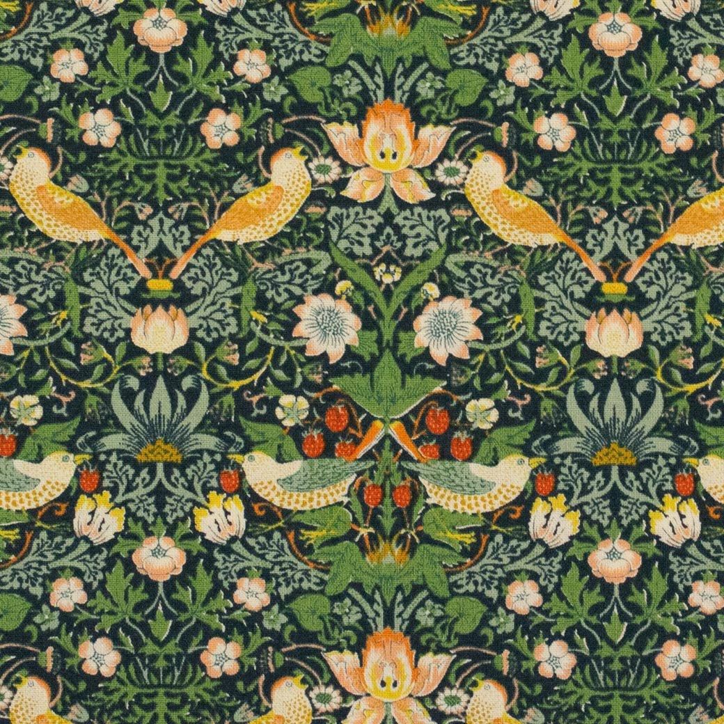 [ V&A William Morris ] Strawberry Thiefäťå󥰡Forest greenVA10001-B