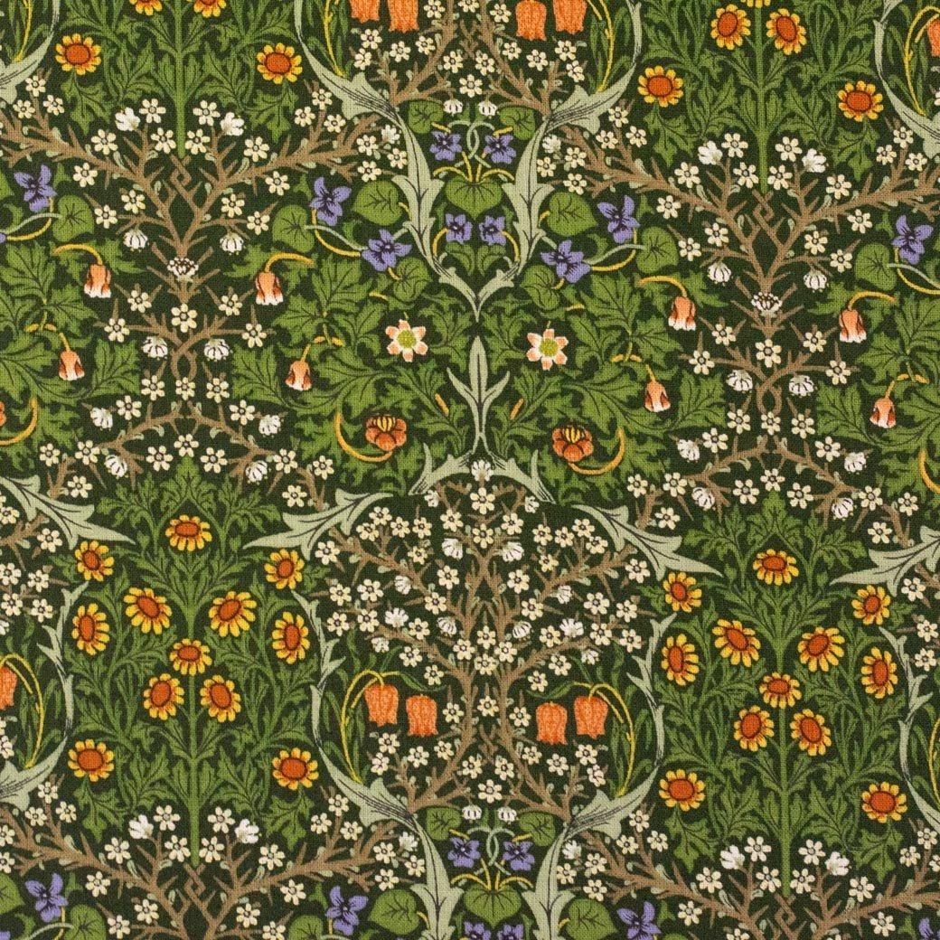 [ V&A William Morris ]Blackthornå֥åolive greenva10024-C