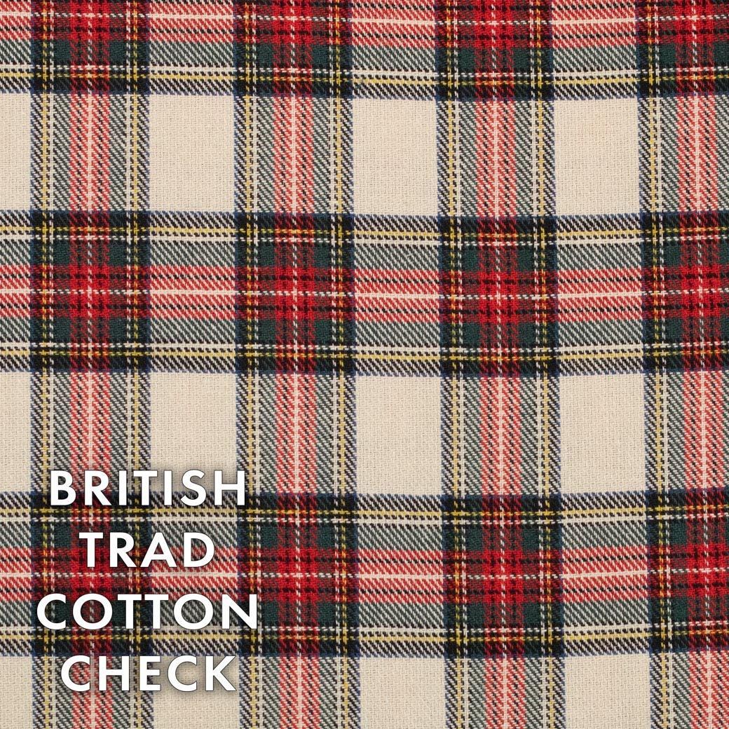 [ åȥ ] BRITISH TRAD CHECKå֥ƥåȥåɥå145cmҡ9298-1 ۥ磻ȥå