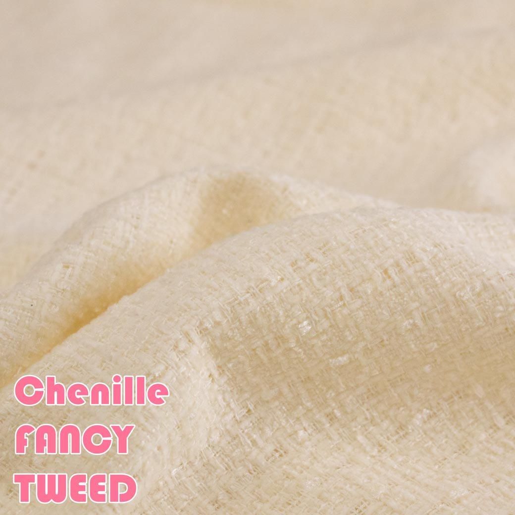 [ FANCY TWEED ] Chenille FANCY TWEEDå⡼ե󥷡ĥɡôڹեå25013-1 ߥ륯ۥ磻