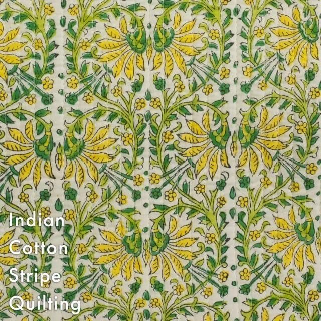 インド綿ストライプキルト｜ピンク - 【キジキジ】布・生地の通販