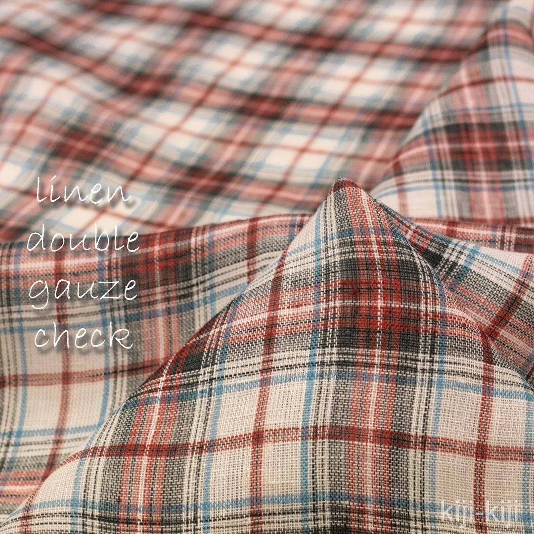 ڥϥۡĹ100ۥ֥ͥ륬ålinen double gauze check<img class='new_mark_img2' src='https://img.shop-pro.jp/img/new/icons20.gif' style='border:none;display:inline;margin:0px;padding:0px;width:auto;' />