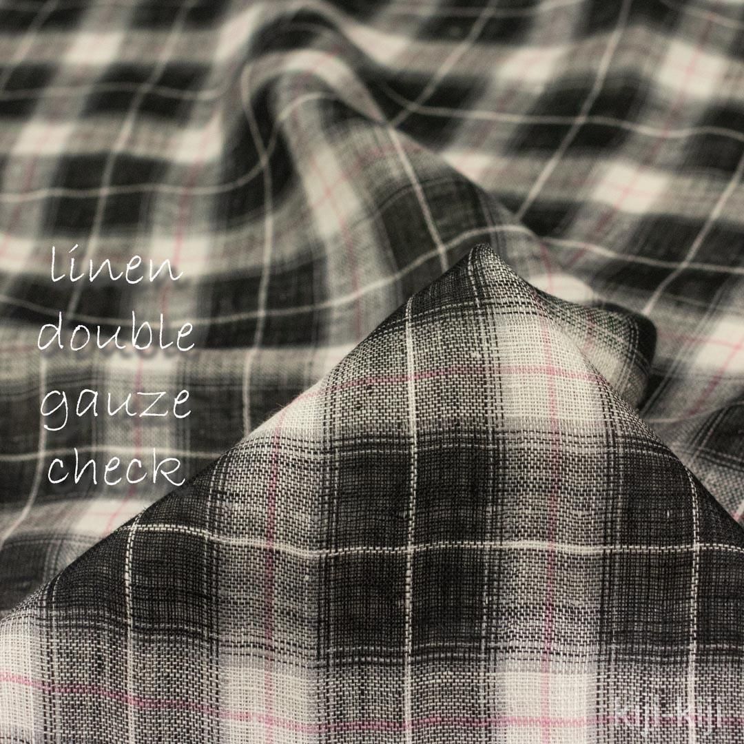 ڥϥۡĹ100ۥ֥ͥ륬ålinen double gauze check<img class='new_mark_img2' src='https://img.shop-pro.jp/img/new/icons20.gif' style='border:none;display:inline;margin:0px;padding:0px;width:auto;' />