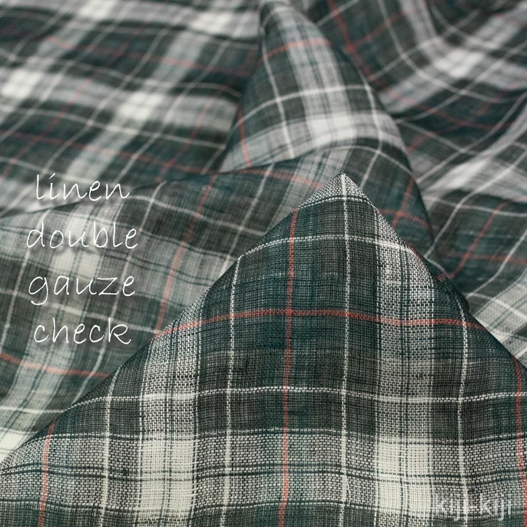 ڥϥۡĹ100ۥ֥ͥ륬ålinen double gauze check<img class='new_mark_img2' src='https://img.shop-pro.jp/img/new/icons20.gif' style='border:none;display:inline;margin:0px;padding:0px;width:auto;' />