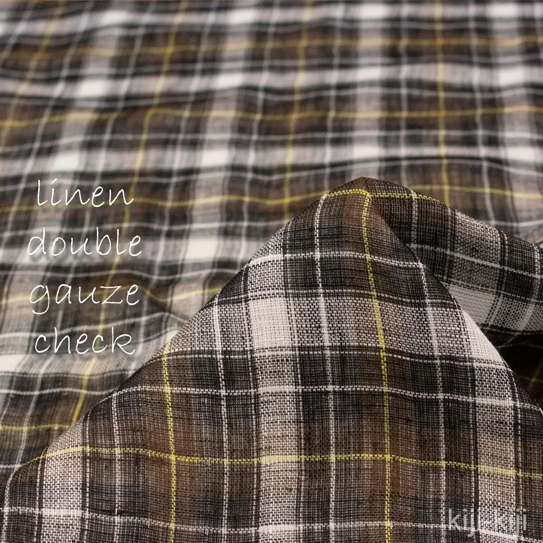 ڥϥۡĹ100ۥ֥ͥ륬ålinen double gauze check<img class='new_mark_img2' src='https://img.shop-pro.jp/img/new/icons20.gif' style='border:none;display:inline;margin:0px;padding:0px;width:auto;' />