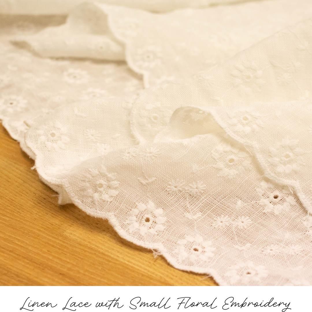 Linen Lace with Small Floral Embroideryåͥ135cmҡξåס25096-1 եۥ