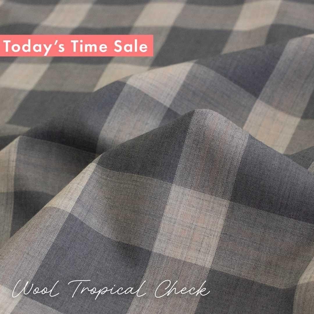 [ Today's Time Sale ]Wool Tropical Checkþηڤ䤫25105-1 ȥåץ졼