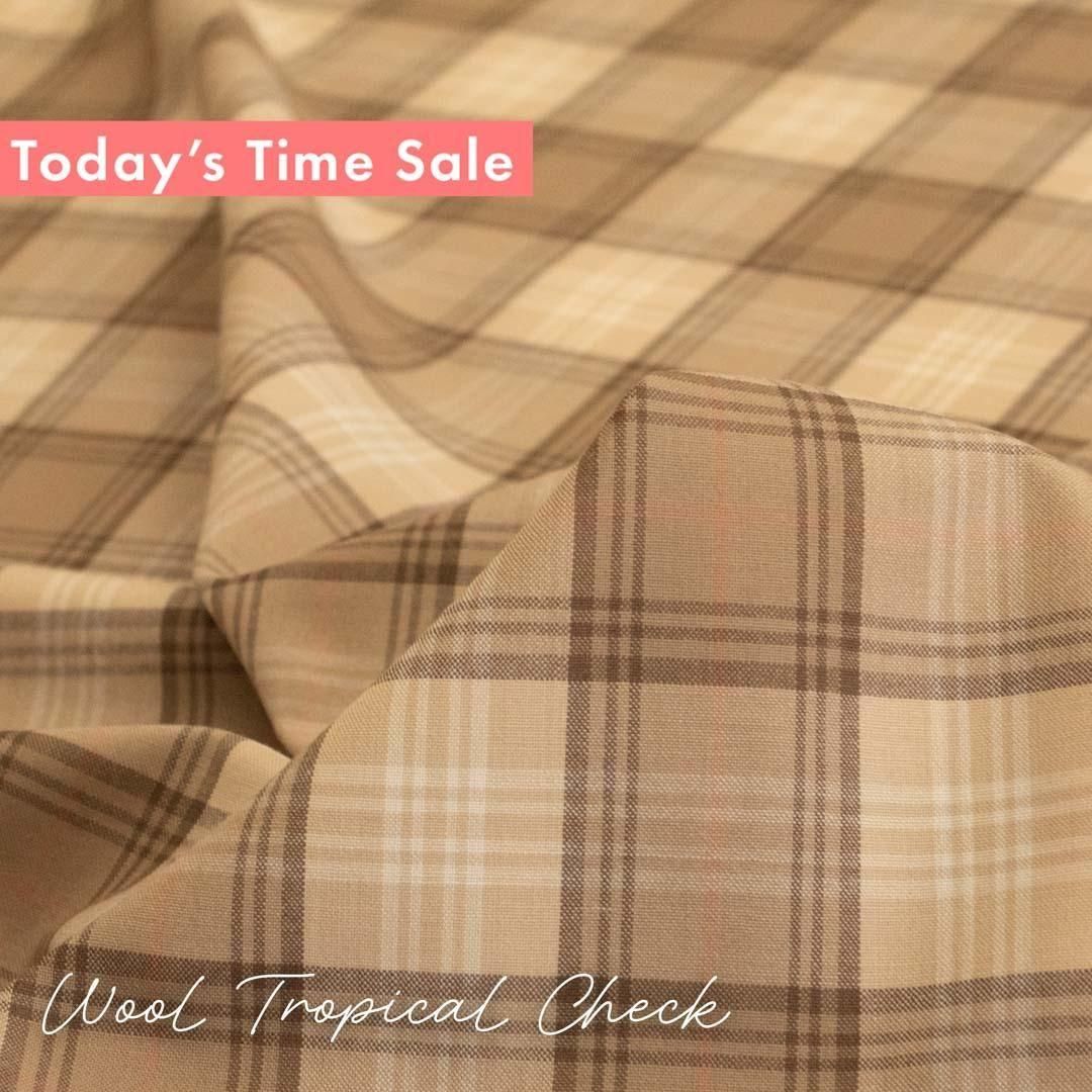 [ Today's Time Sale ]Wool Tropical Checkþηڤ䤫25105-2 ١