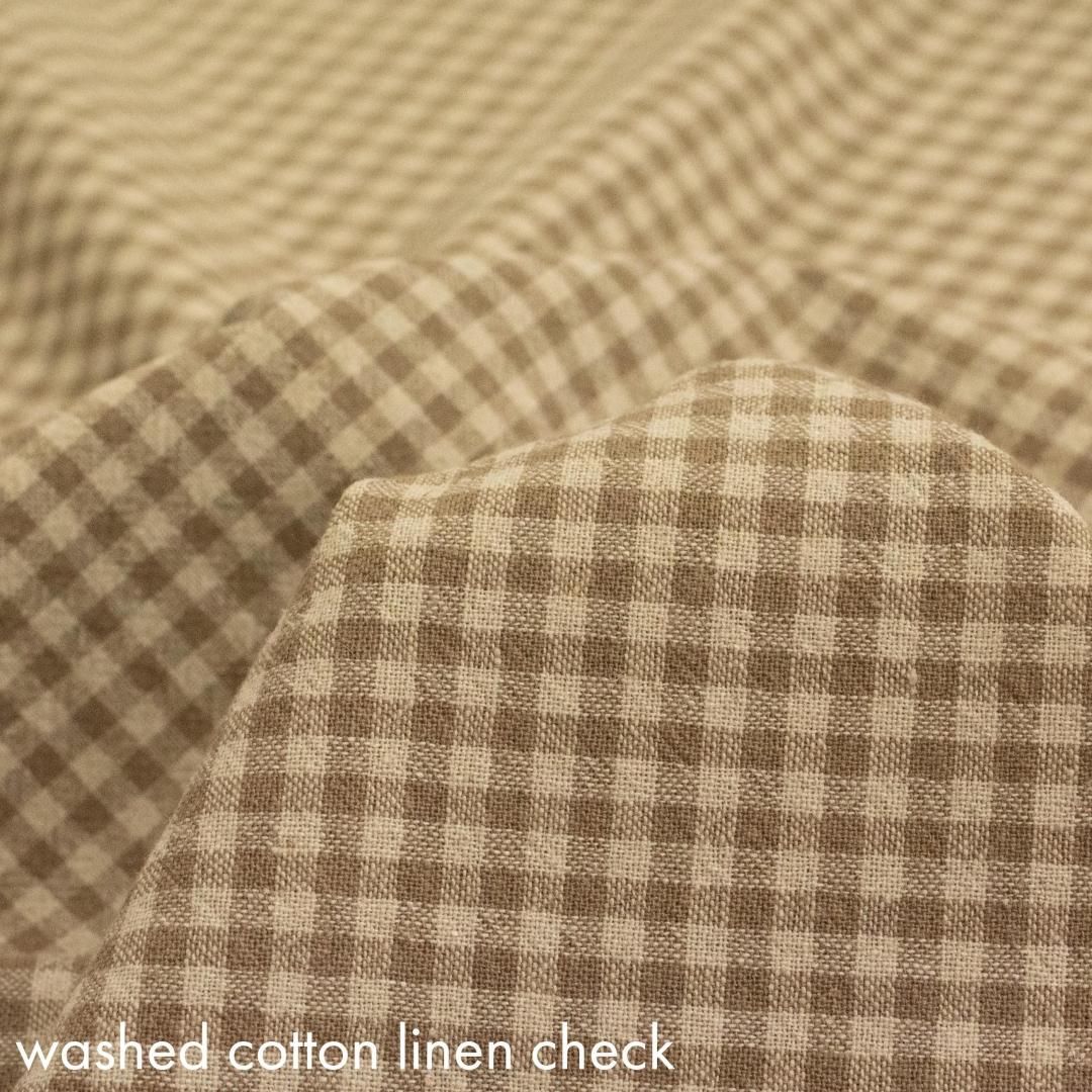 餷Υåȥͥ󥮥󥬥 å5 Washed Gingham Cotton Linen Canvas25110-1 졼-s