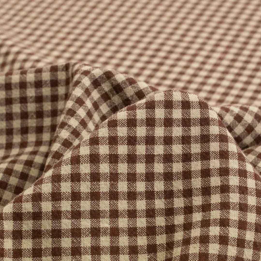 美品 オローネ TANDEYコットンリネン ギンガムチェック